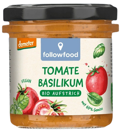 Bio Aufstrich Tomate Basilikum demeter 135g