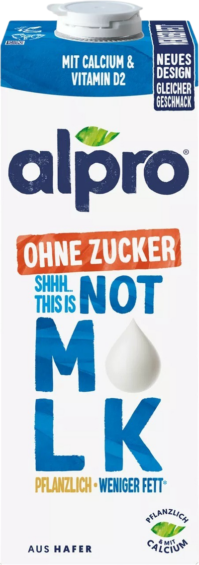 Alpro Haferdrink Pflanzlich & Weniger Fett 1l