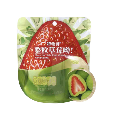 Tonys Whole Strawberry Matcha Flavor Display 32g