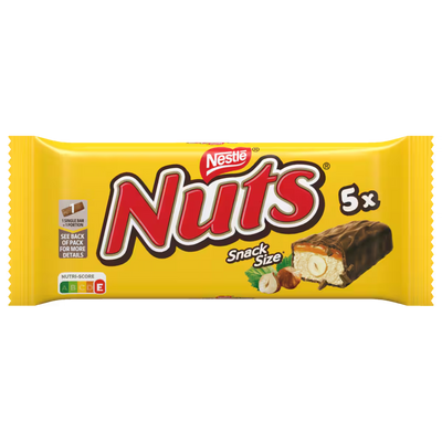 Nuts Haselnuss-Karamell-Riegel, 5er Pack 150g