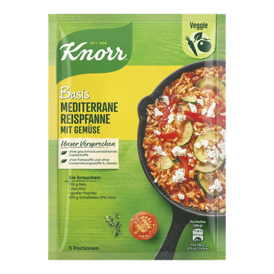 Knorr Basis für Mediterrane Reispfanne mit Gemüse 46g