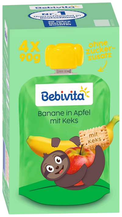 Banane in Apfel mit Keks 4x90g