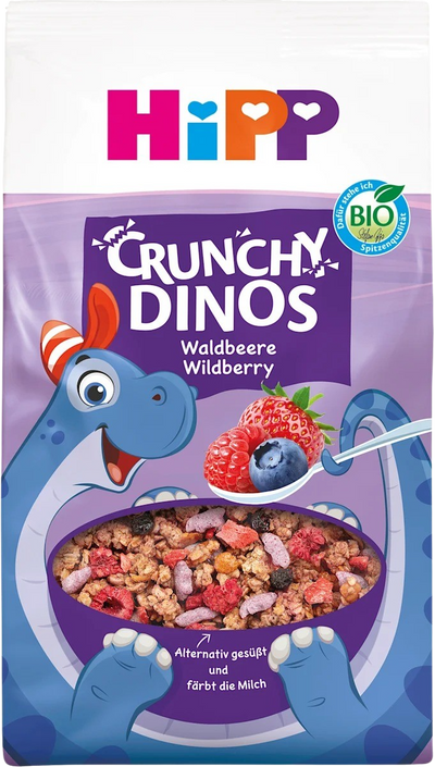 Crunchy Dinos Waldbeere, Knuspermüsli ab 3 Jahren, 300g
