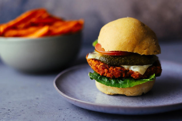 Kichererbsen-Burger mit Brioche Buns
