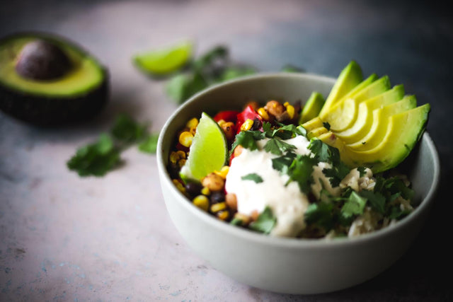 Fajita-Bowl mit Cashewcreme