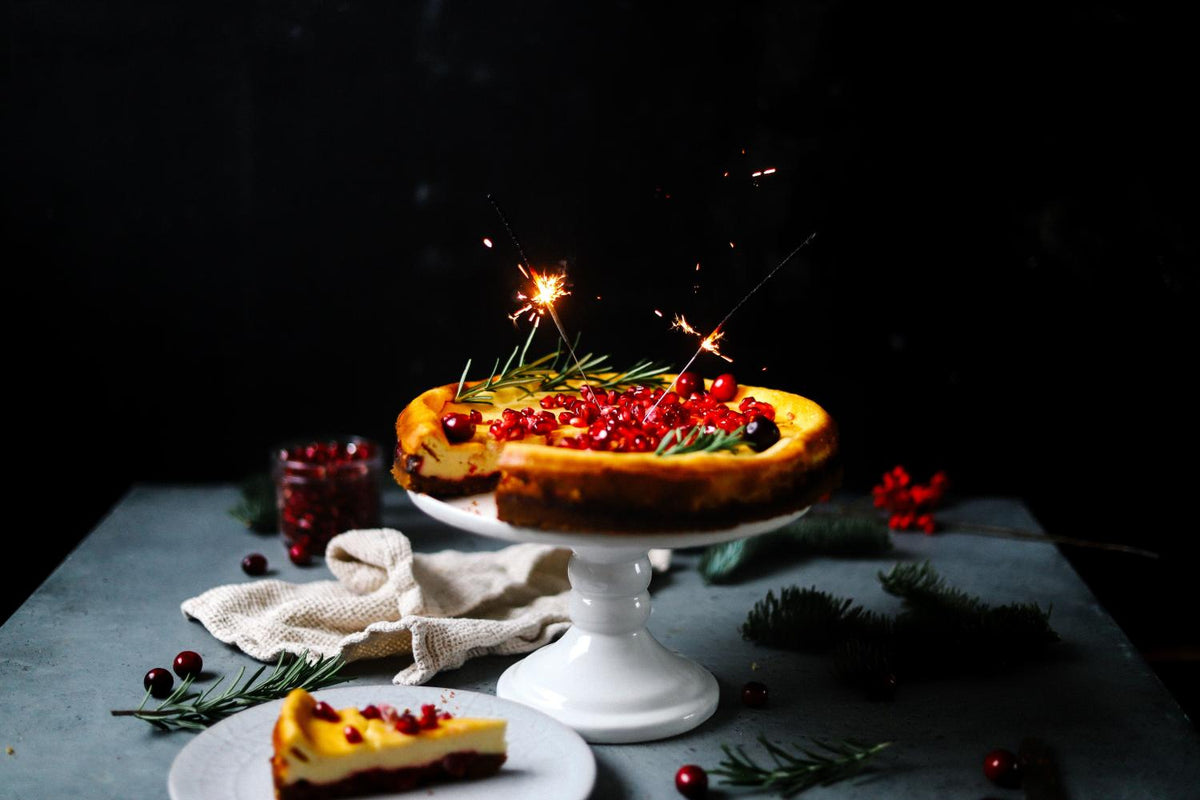 Weihnachtsmenü Dessert: Christmas-Cheescake mit Cranberries