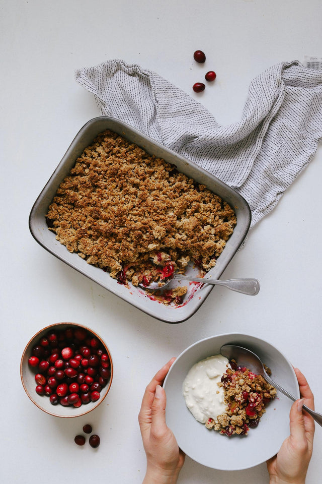Apfel-Cranberry-Crumble