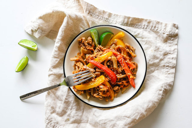Pasta mit Süßkartoffeln und Paprika