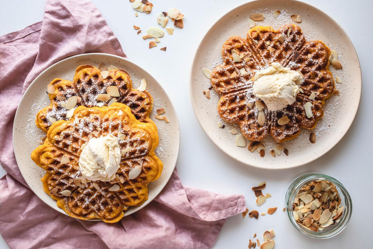 Süße Kürbiswaffeln