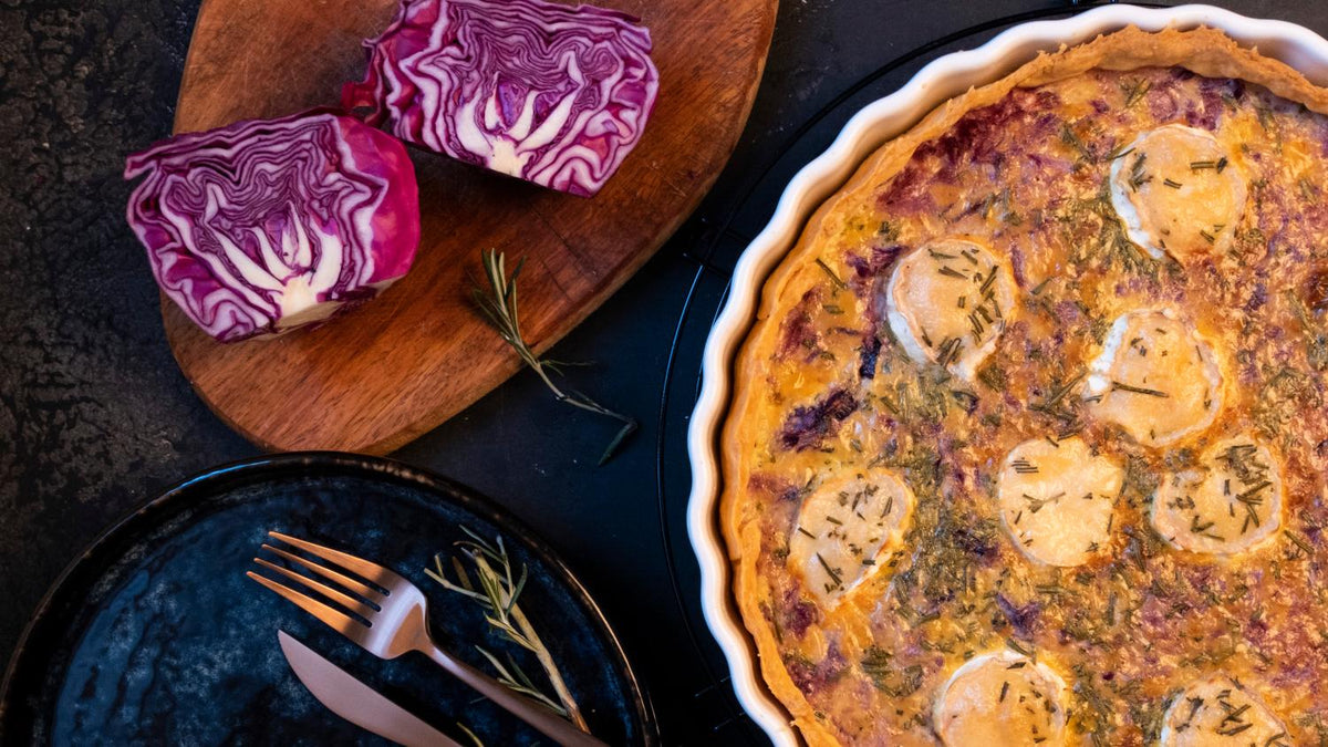 Rotkohl-Quiche