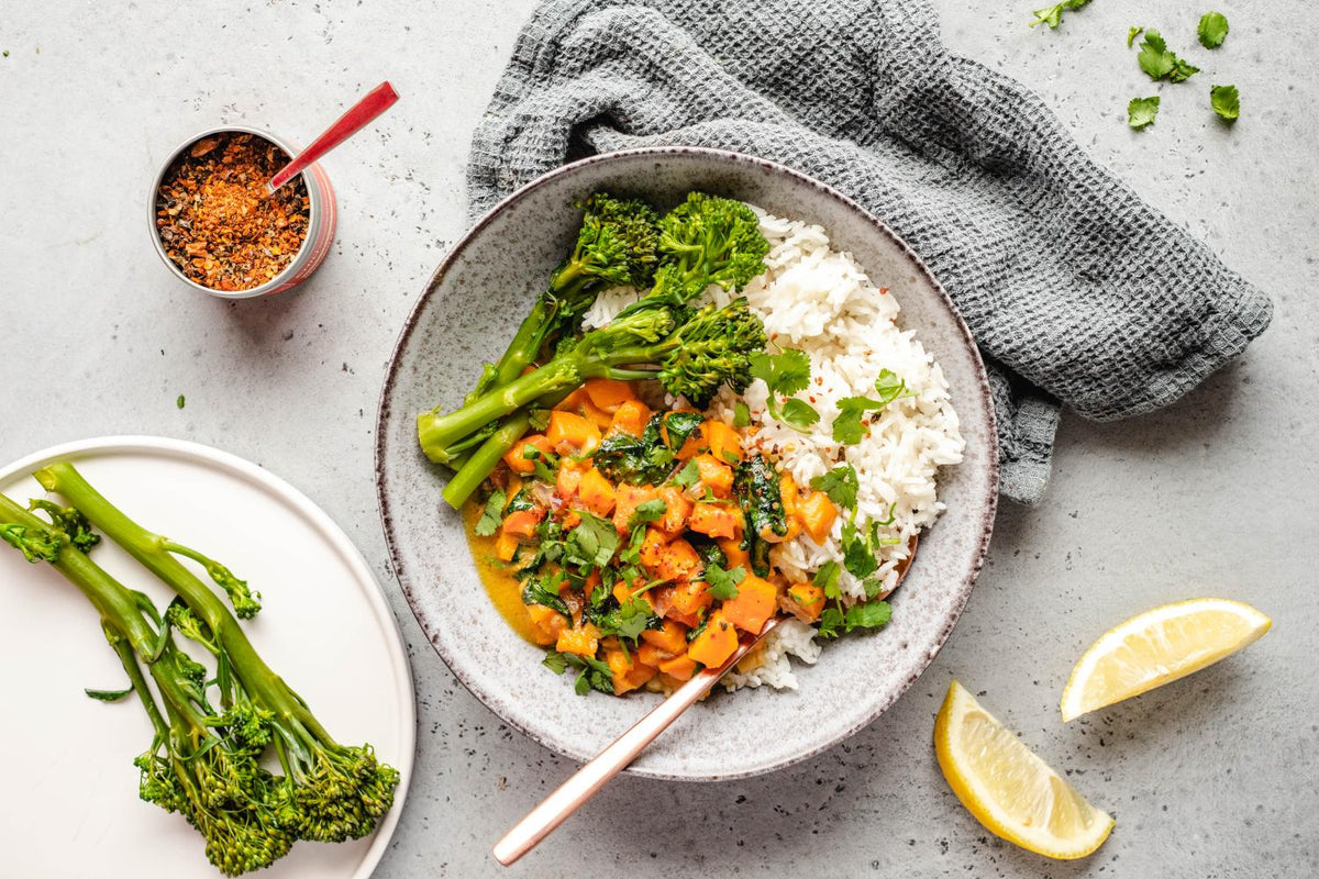 Süßkartoffelcurry mit Kürbis