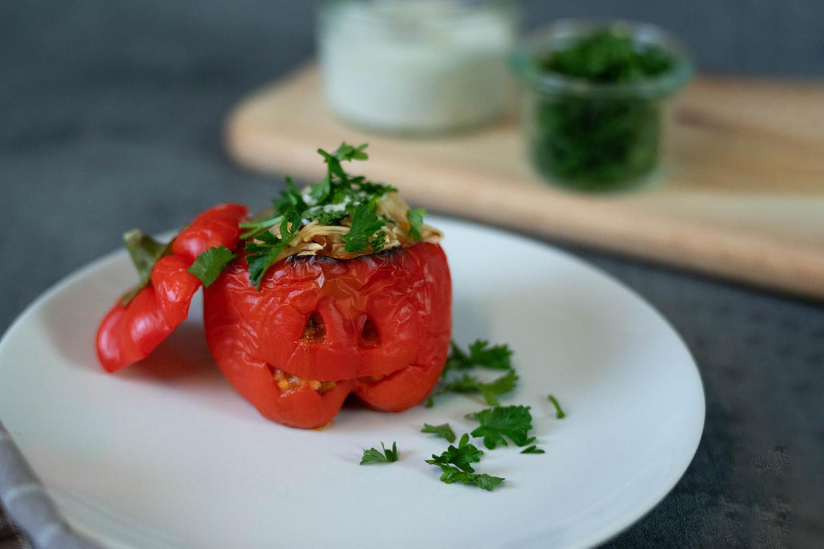 Gruselige gefüllte Paprika