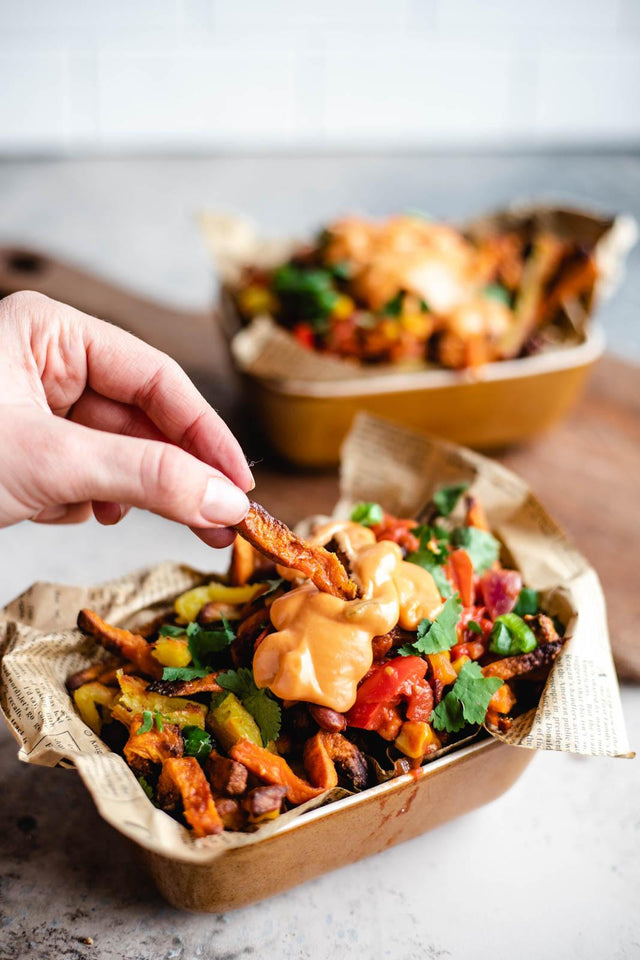 Vegane Chili Cheese Fries