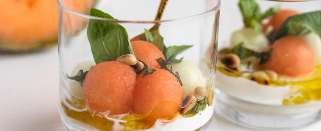 Melonencaprese mit Burrata