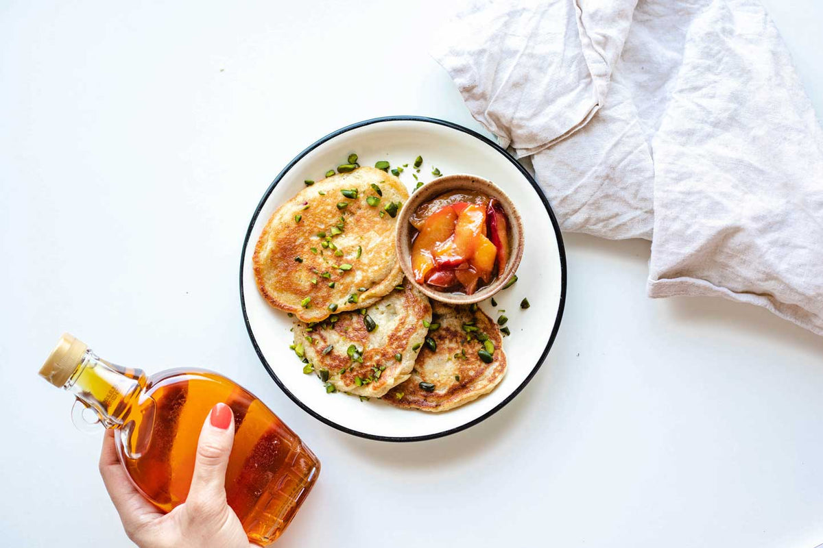 Pfirsich-Pancakes