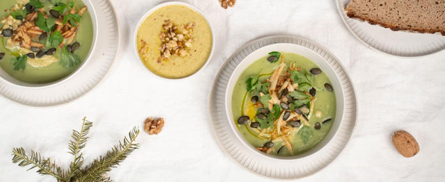 Kohlrabisuppe mit Walnusspesto & Apfel