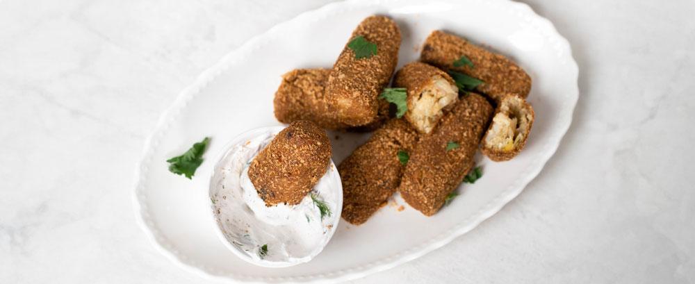 Blumenkohl-Lauch-Kroketten