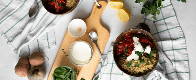 Rote Bete Curry mit Spinat