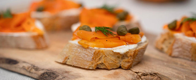 Karottenlachs-Canapés