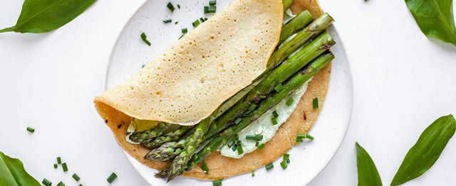 Crêpes mit Spargel und Bärlauch