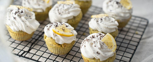 Vegane Zitronen-Mohn-Cupcakes
