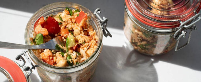 Couscous Salat im Glas