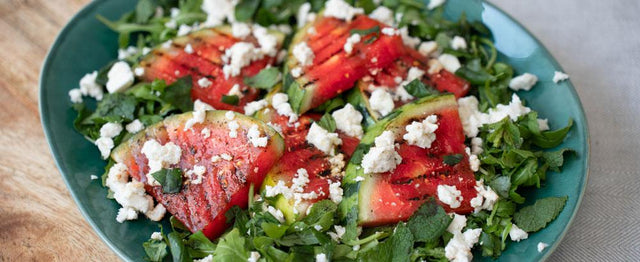 Gegrillter Wassermelonen-Salat
