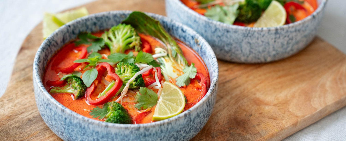 Currysuppe mit Reisbandnudeln