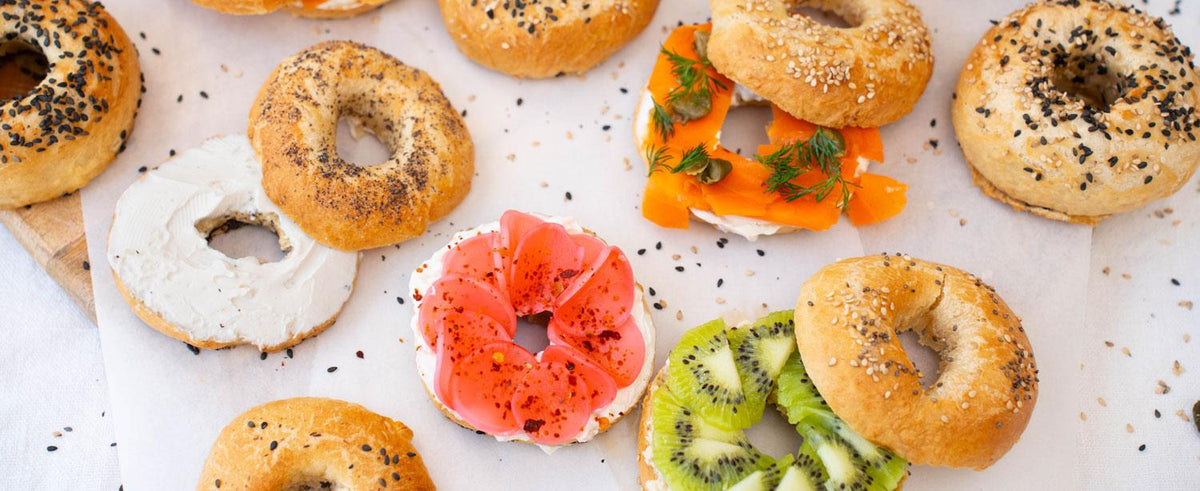 Frühstück-Bagels