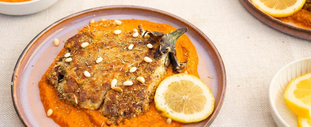 Mediterranes Auberginenschnitzel