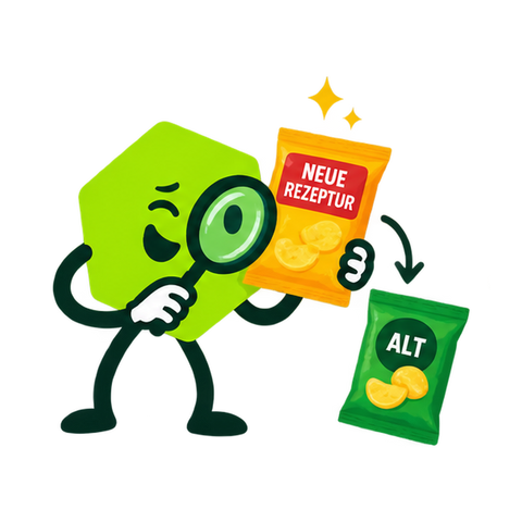 Neue Rezeptur oder Verpackung