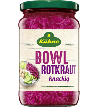 Kühne Bowl Rotkraut, knackig 370ml