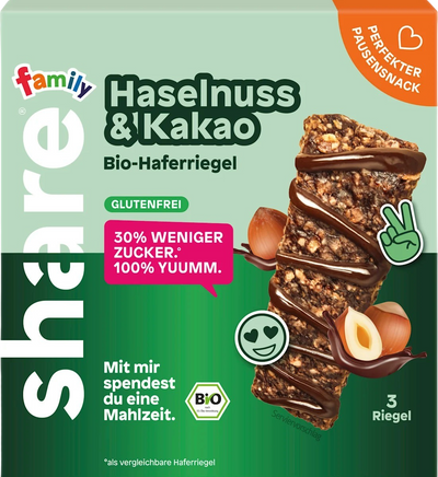 share Family Bio Bar Haselnuss & Kakao 3x25g