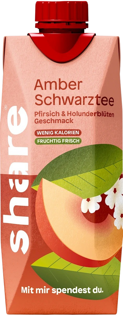 Bio Teegetränk Amber Pfirsich Holunderblüte 500ml
