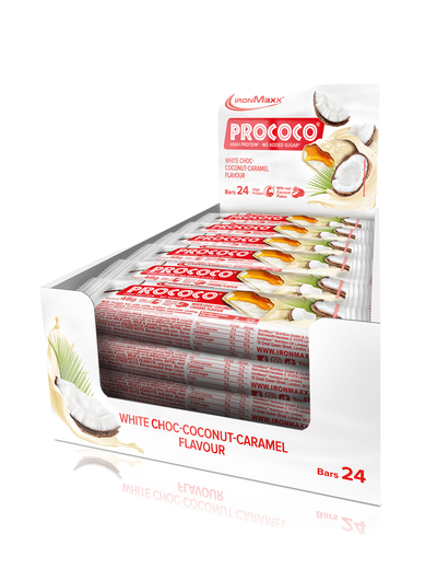 Prococo® - 48g - White Choc Coconut Caramel (24er Tray)