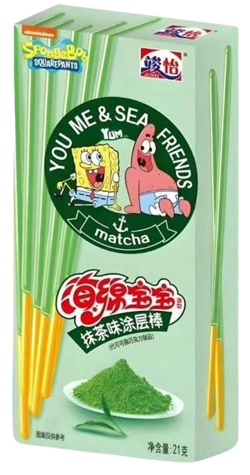 SpongeBob Coated Sticks Matcha 21g