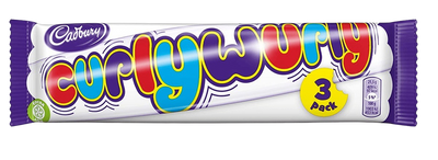 Cadbury Curly Wurly Karamellriegel, 3er Pack, 64,5 g