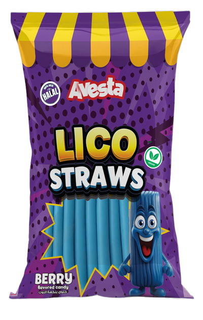 Avesta Lico Straws Berry Display 70g