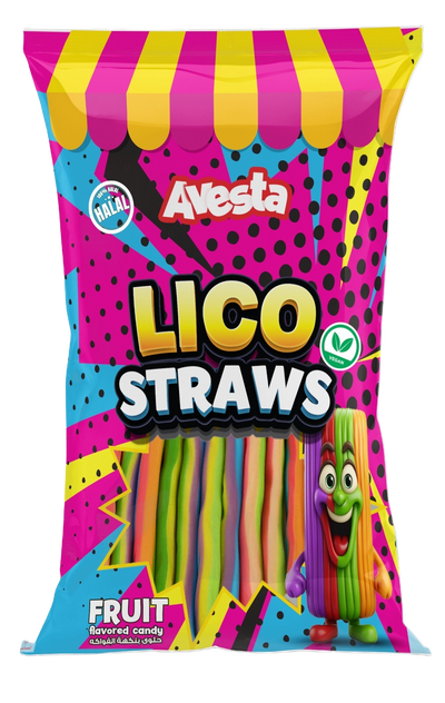 Avesta Lico Straws Fruits Display 70g