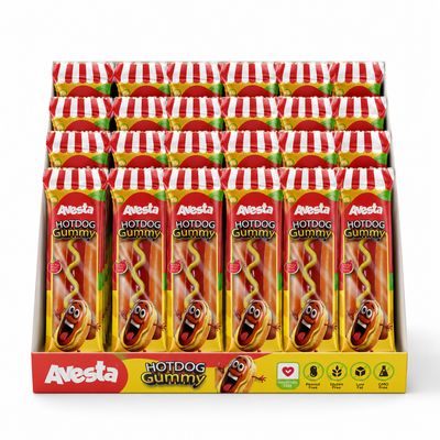 Avesta Hotdog Gummy Display 24x20g