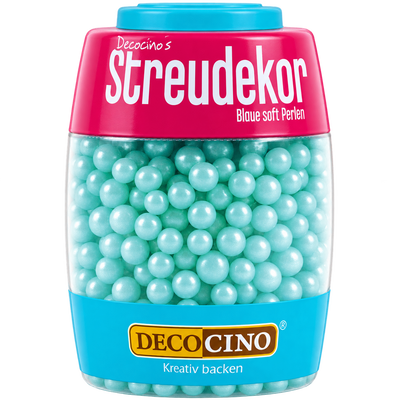 Streudekor Blaue soft Perlen 50g