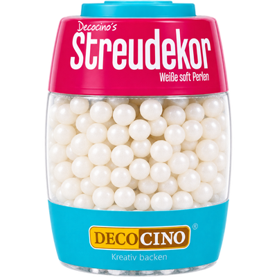 Streudekor Weiße soft Perlen 50g